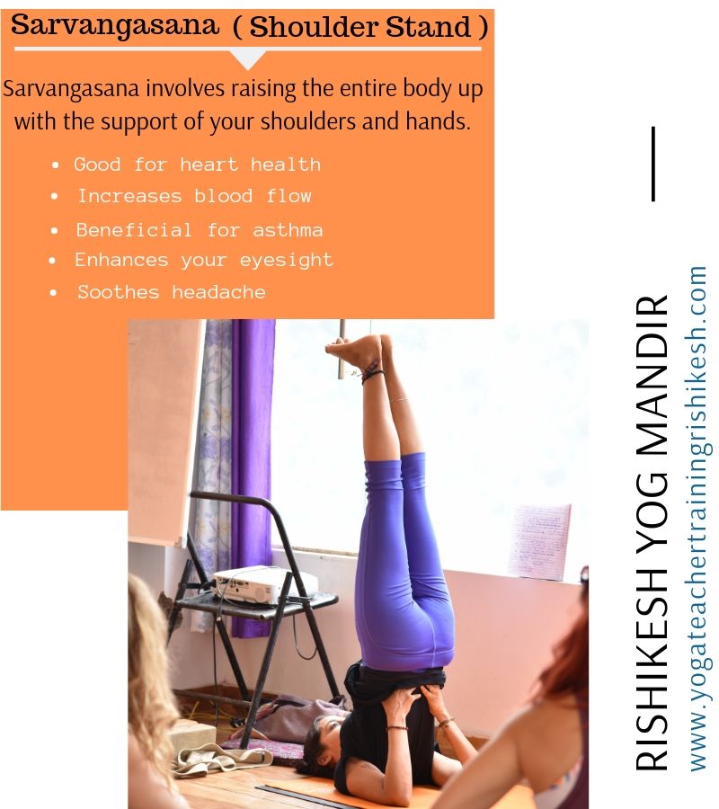 Sarvangasana (shoulder stand): Steps benefit and Precaution